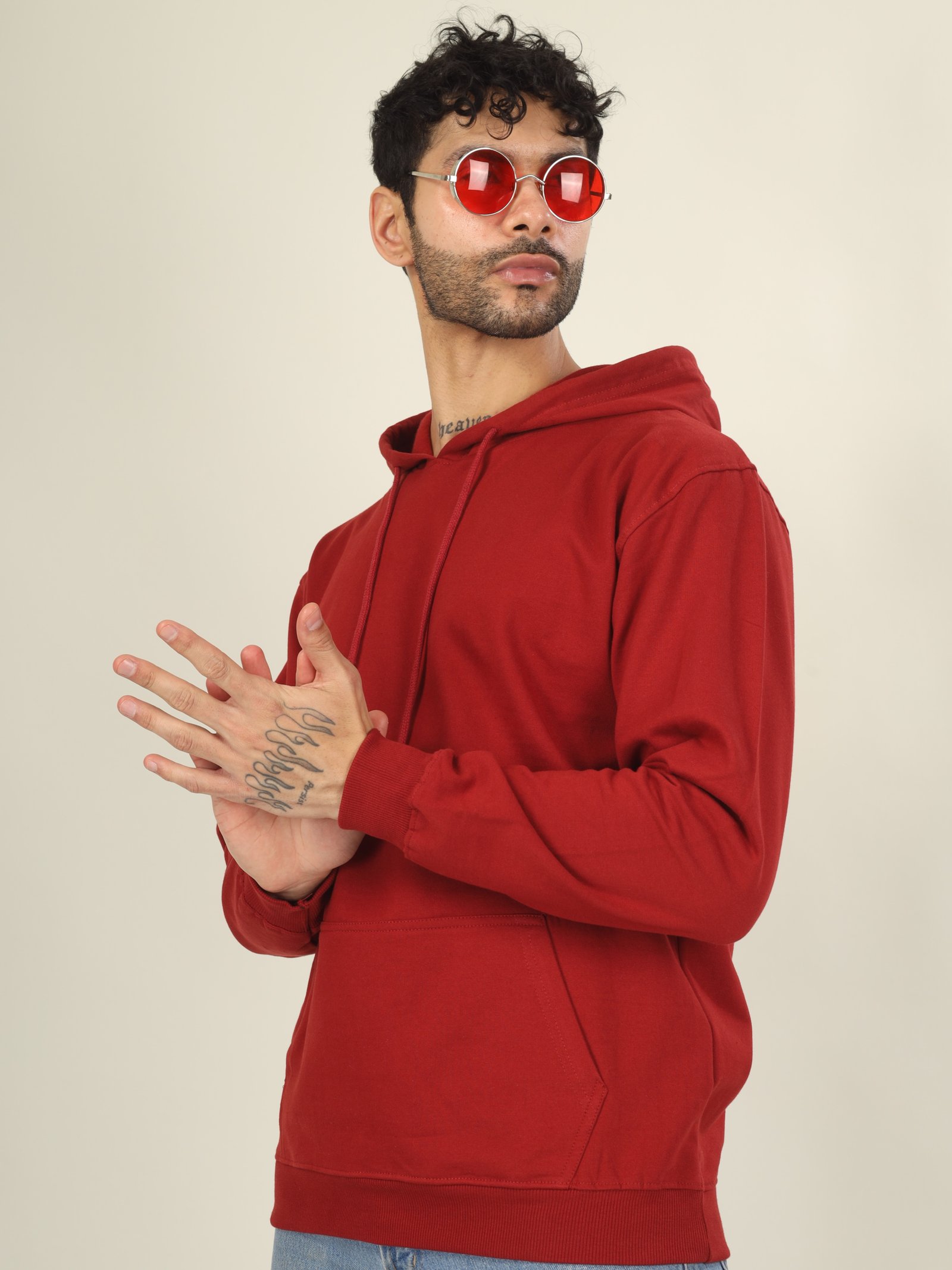 Hoodie Unisex Solid (Red)