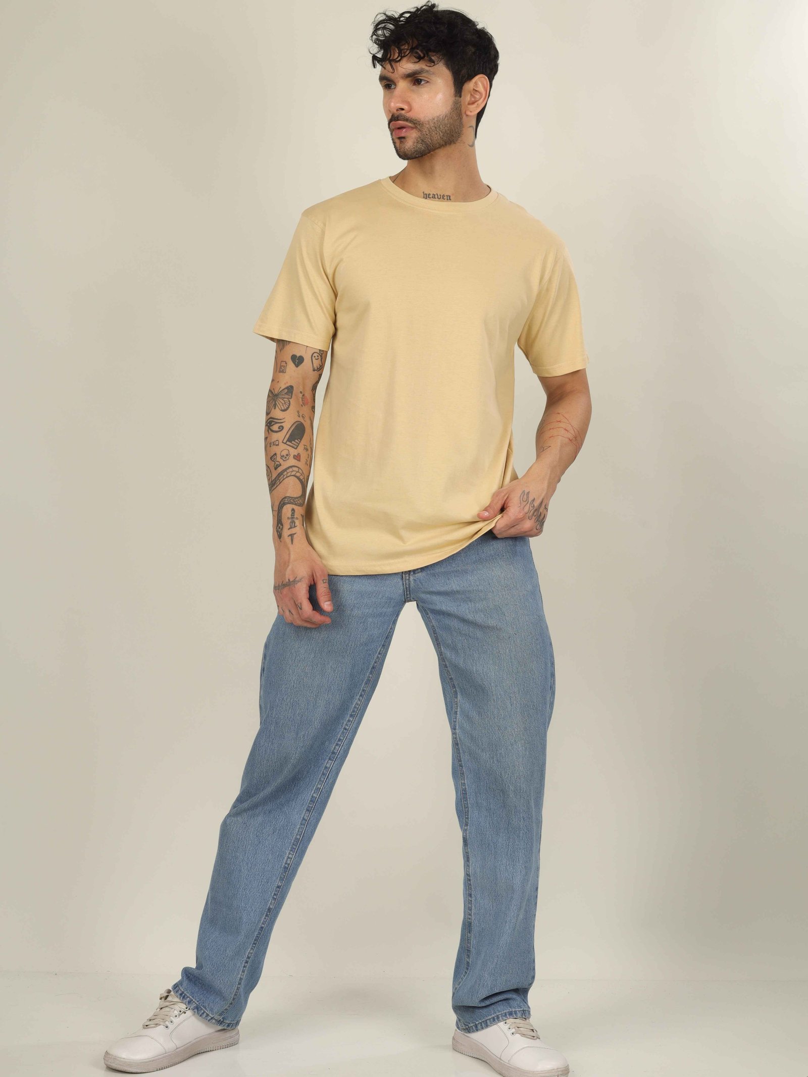 Regular Half Sleeve Plain T-Shirt (Sandal)