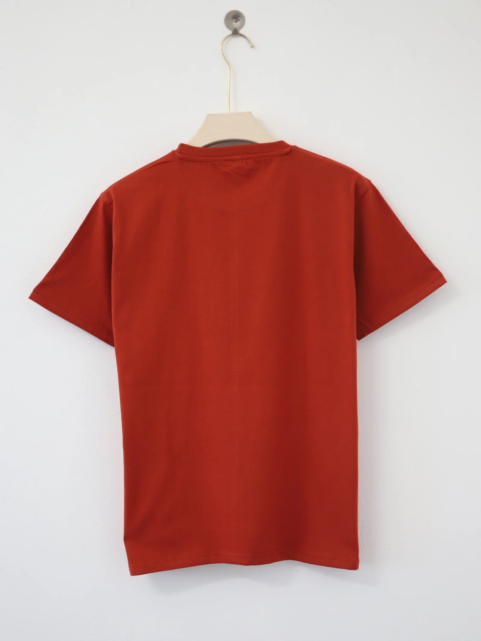 Regular Half Sleeve Plain T-Shirt Cotton (Rust)