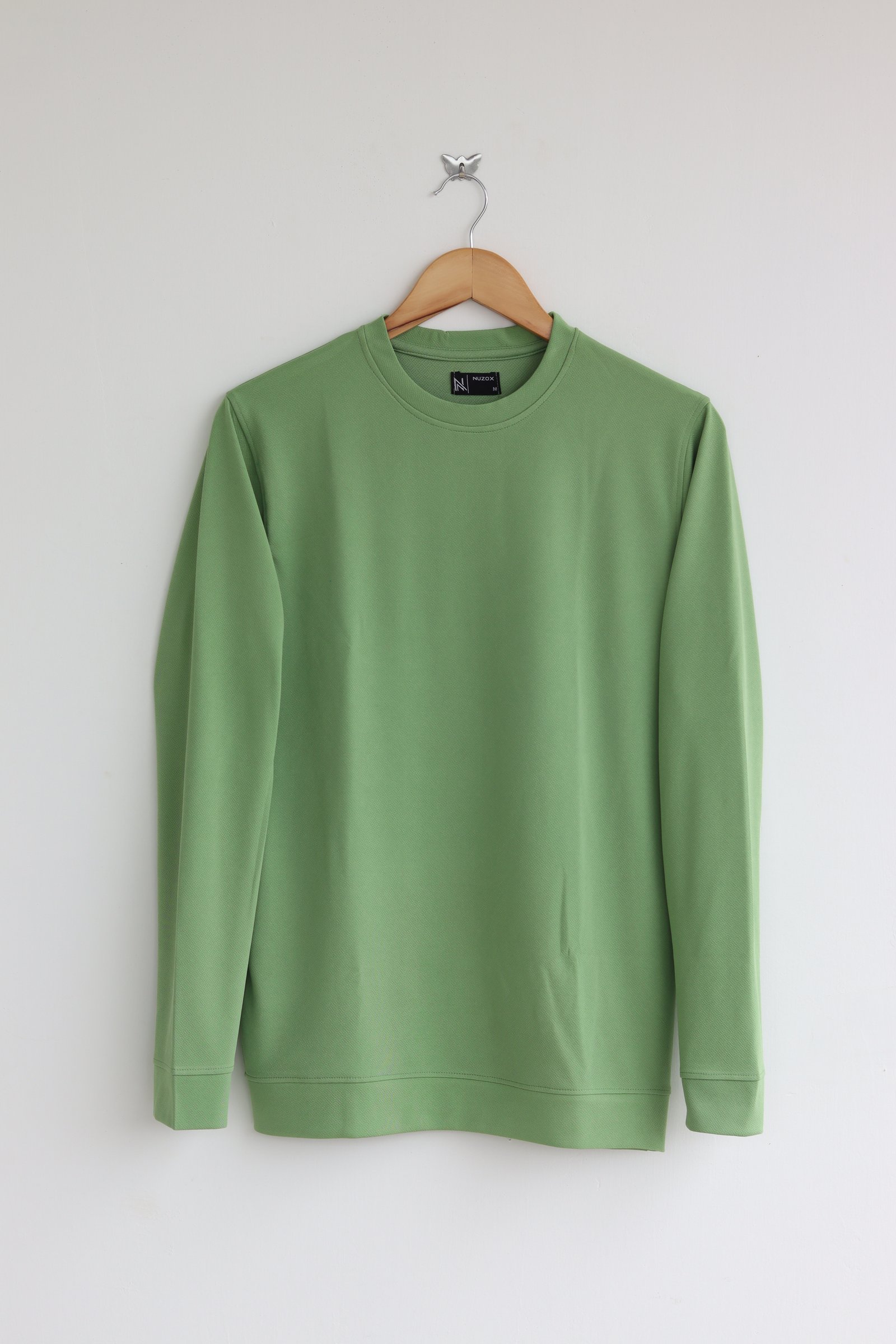 Plain Full Hand T-Shirt Lycra (Pista green)
