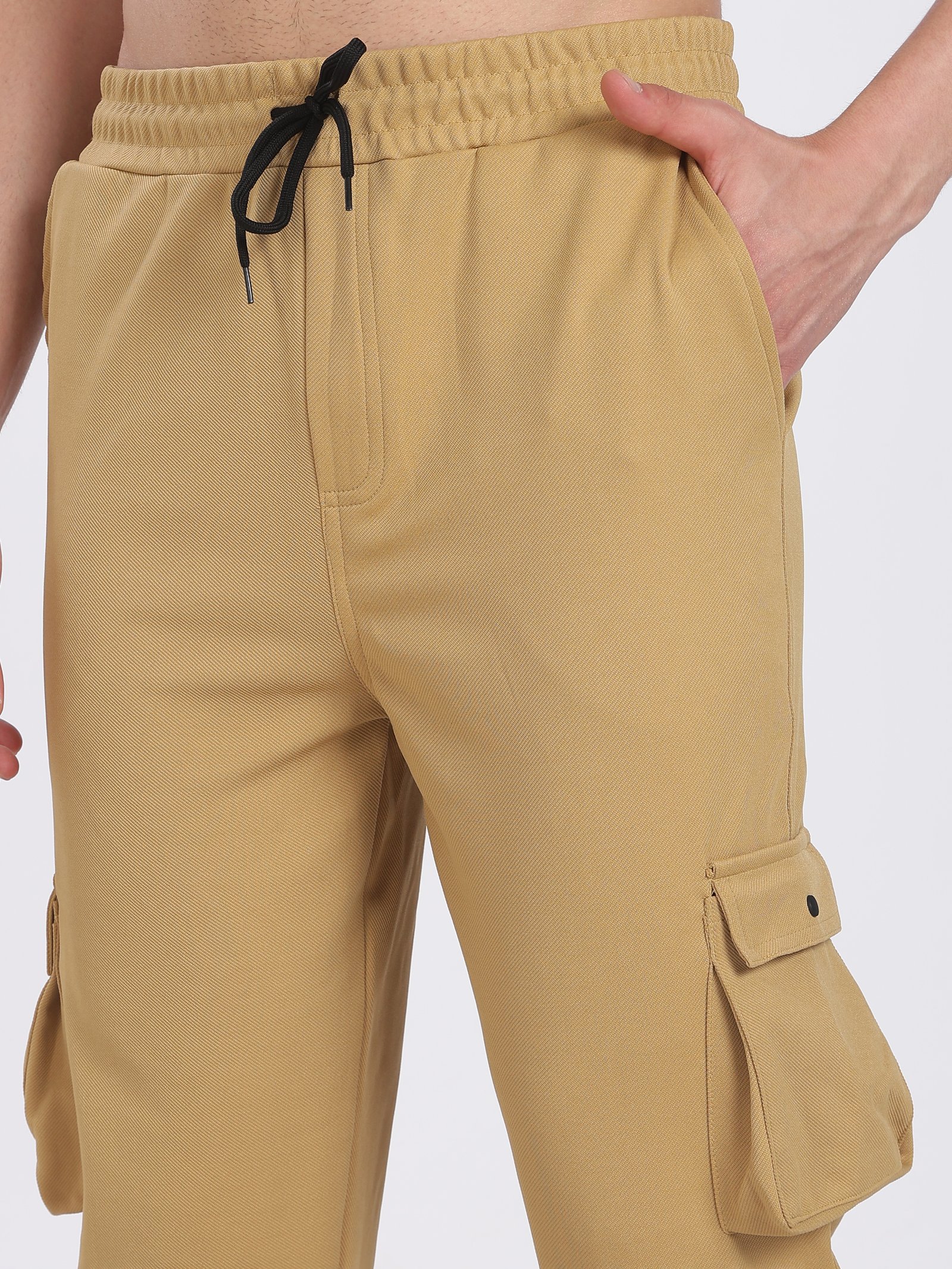 Lycra Cargo Pants Five Pocket With cuff (SANDAL)