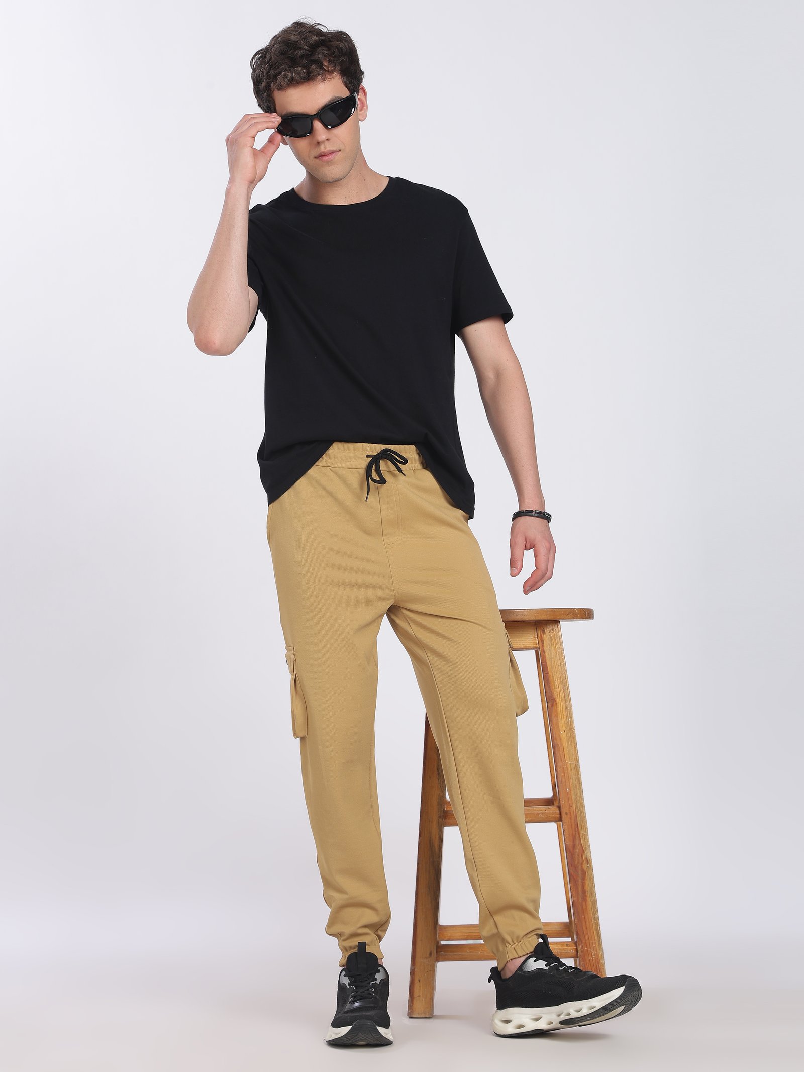 Lycra Cargo Pants Five Pocket With cuff (SANDAL)