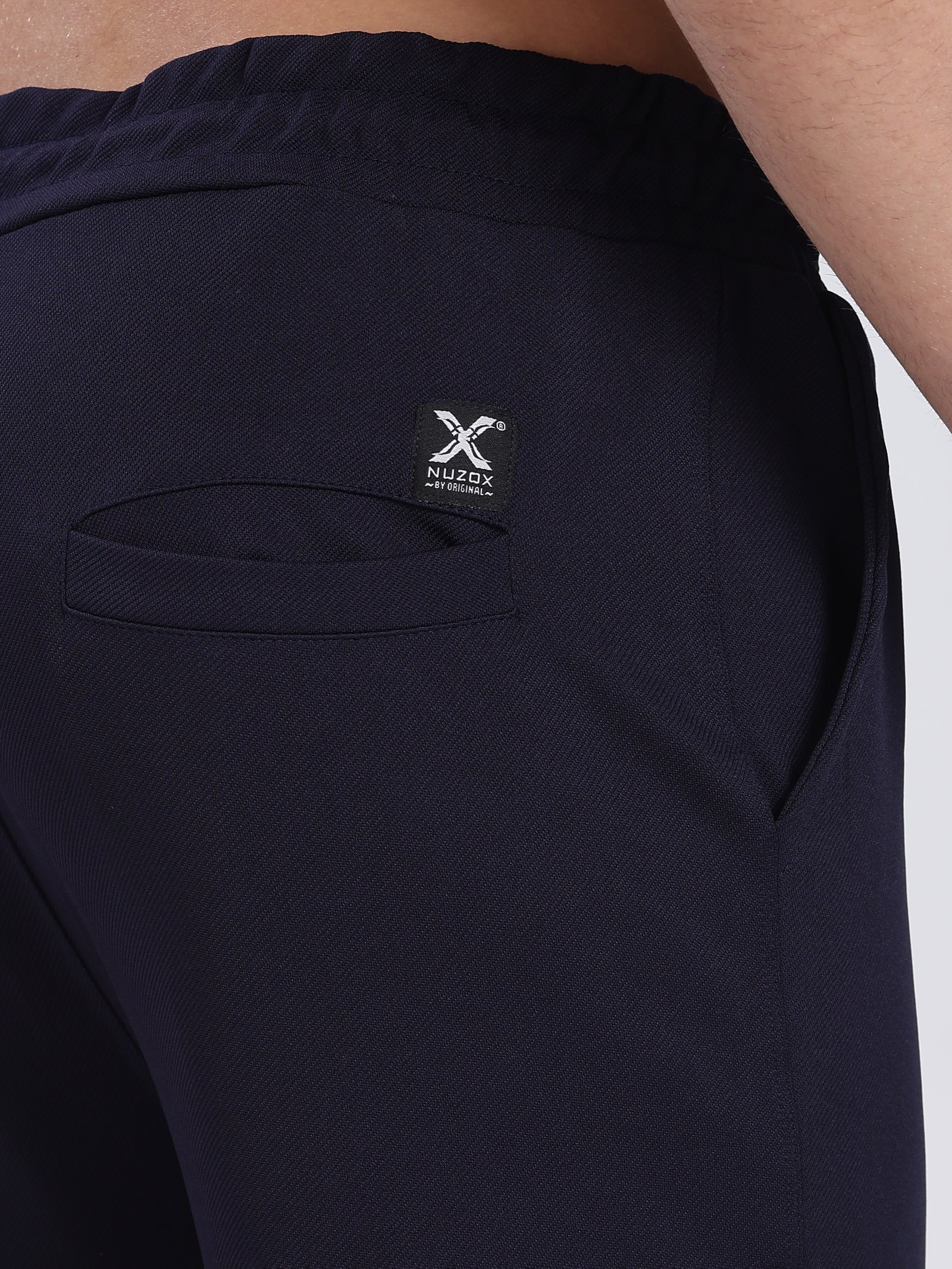 Lycra Cargo Pants Five Pocket With cuff (Navy blue)