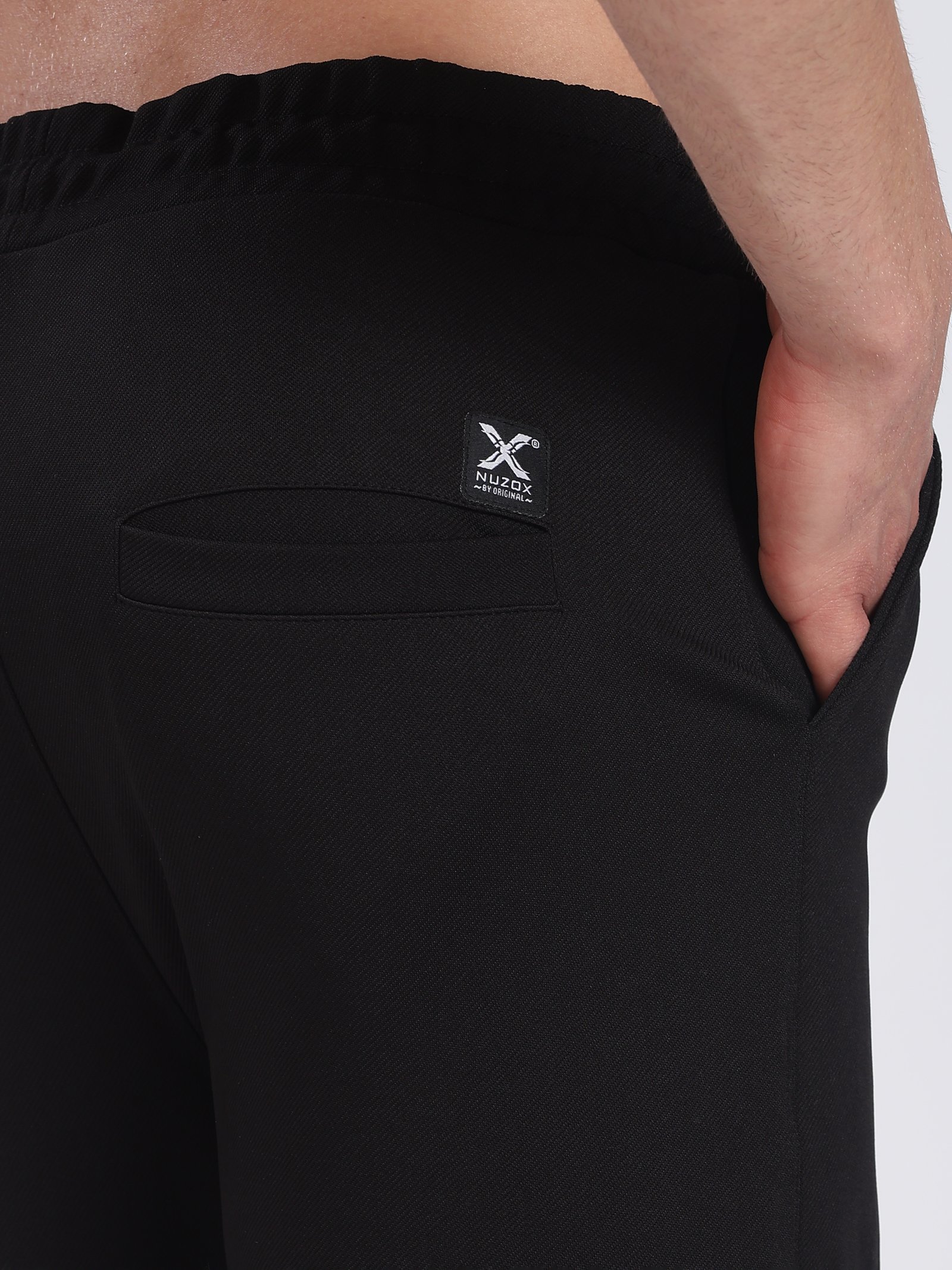Lycra Cargo Pants Five Pocket With cuff(Black)