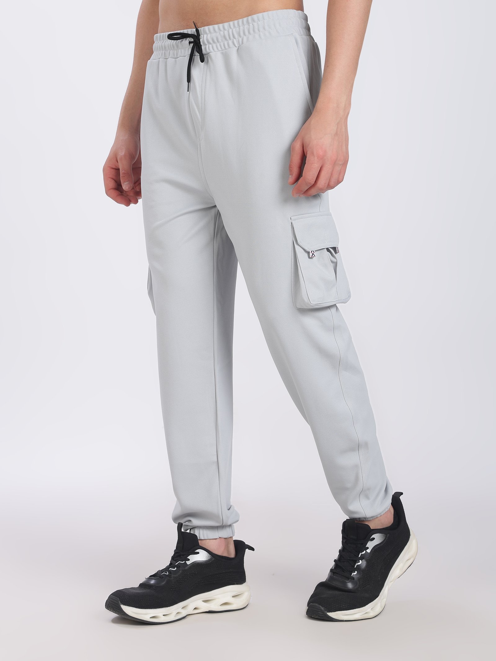 Lycra 6 Pocket Cargo Pant With cuff (LIght Grey)