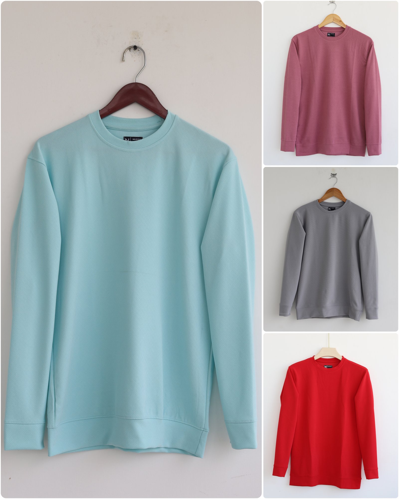 Plain Full Hand T-Shirt Lycra Combo (Ice Blue,Pink,Grey,Red)
