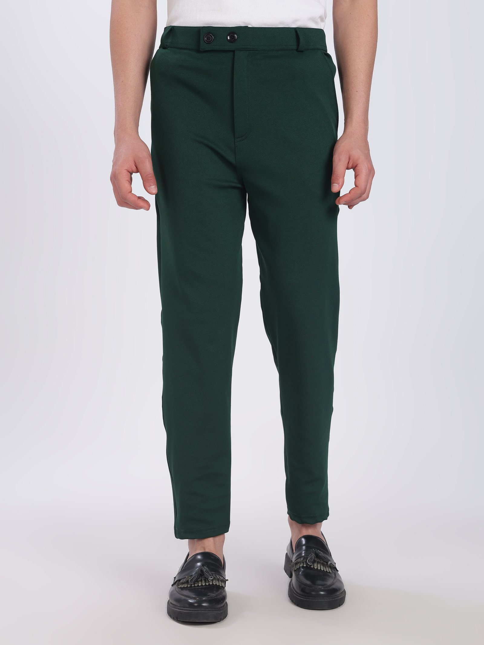Lycra Formal Pant for Men(Bottel Green)
