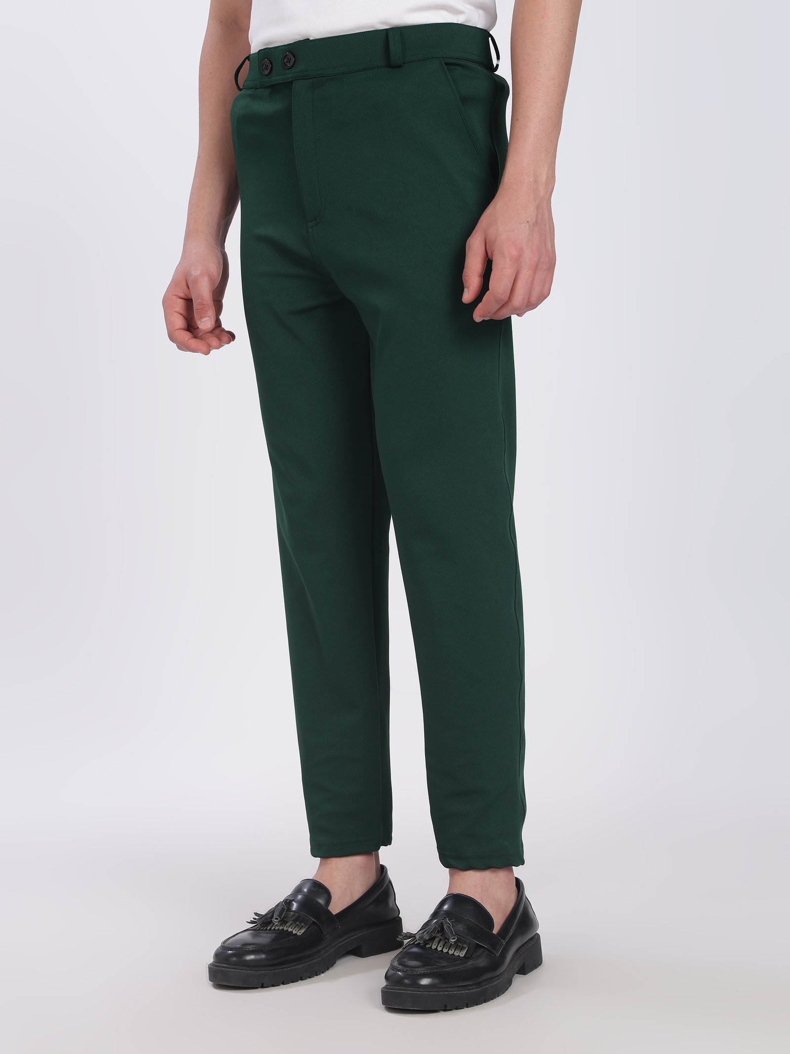 Lycra Formal Pant for Men(Bottel Green)