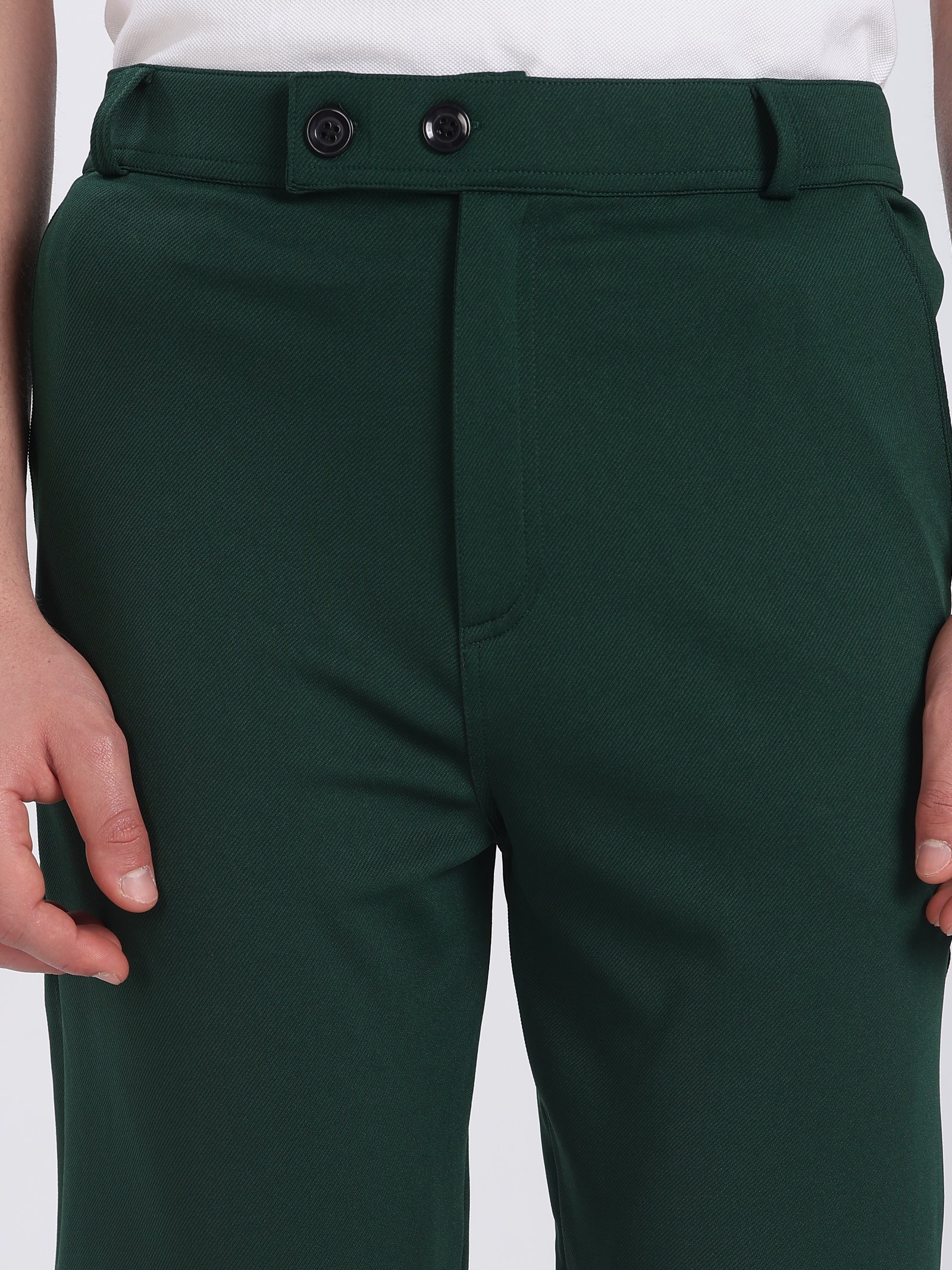 Lycra Formal Pant for Men(Bottel Green)