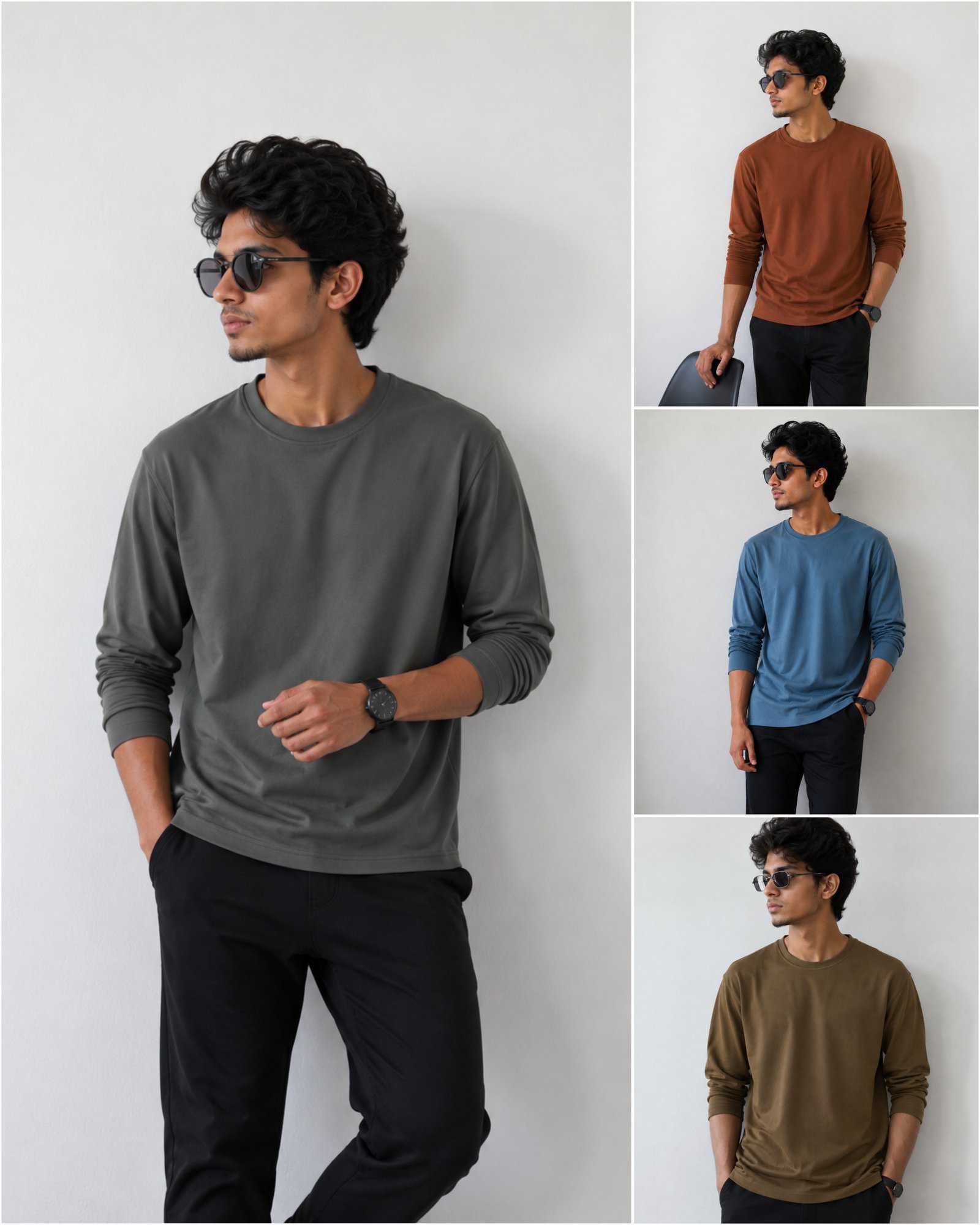 Plain Full Hand T-Shirt Lycra Combo
