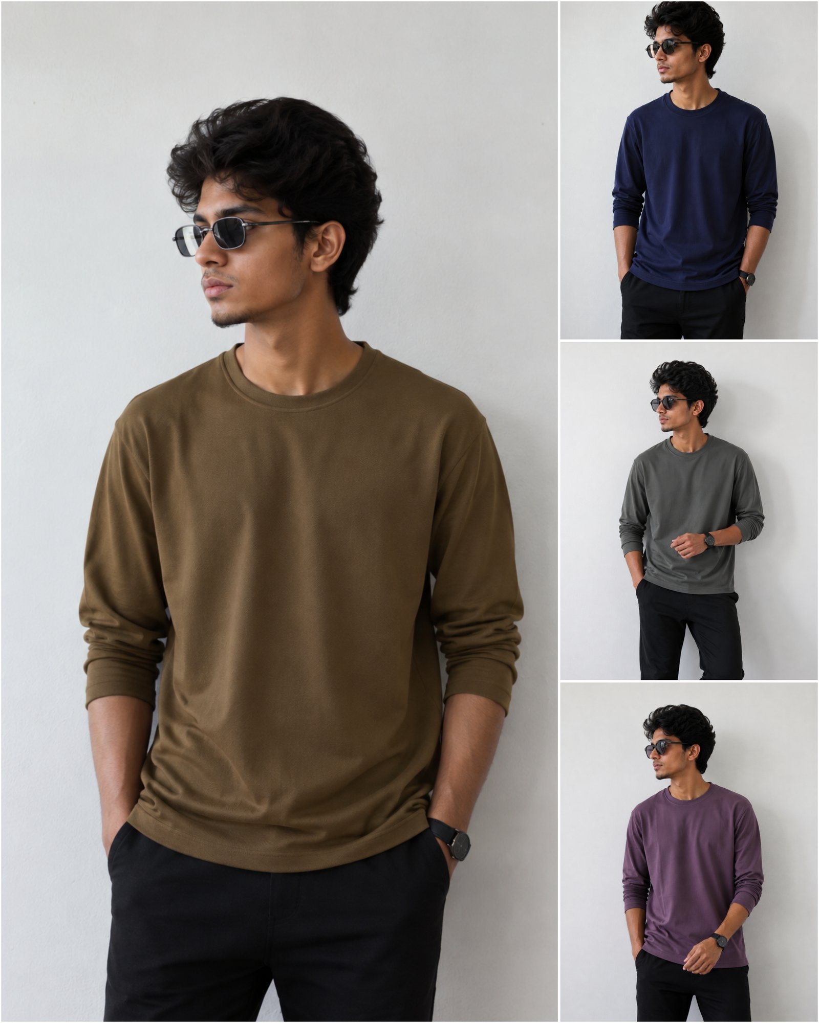 Plain Full Hand T-Shirt Lycra Combo