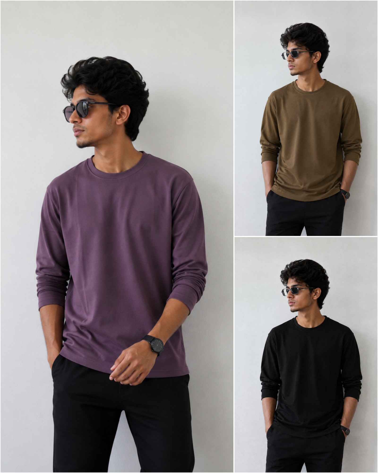 Plain Full Hand T-Shirt Lycra Combo