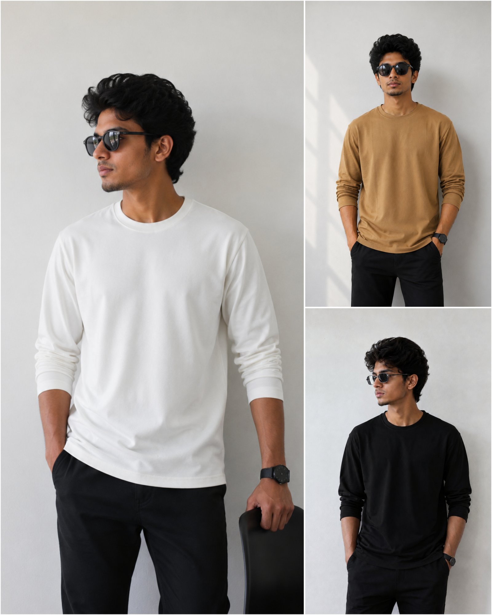Plain Full Hand T-Shirt Lycra Combo