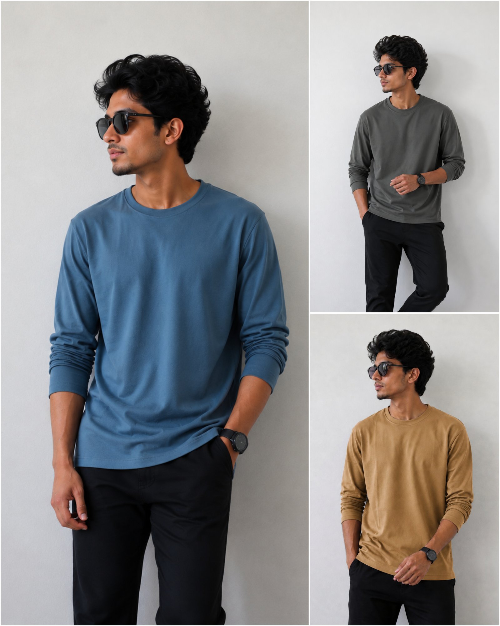 Plain Full Hand T-Shirt Lycra Combo