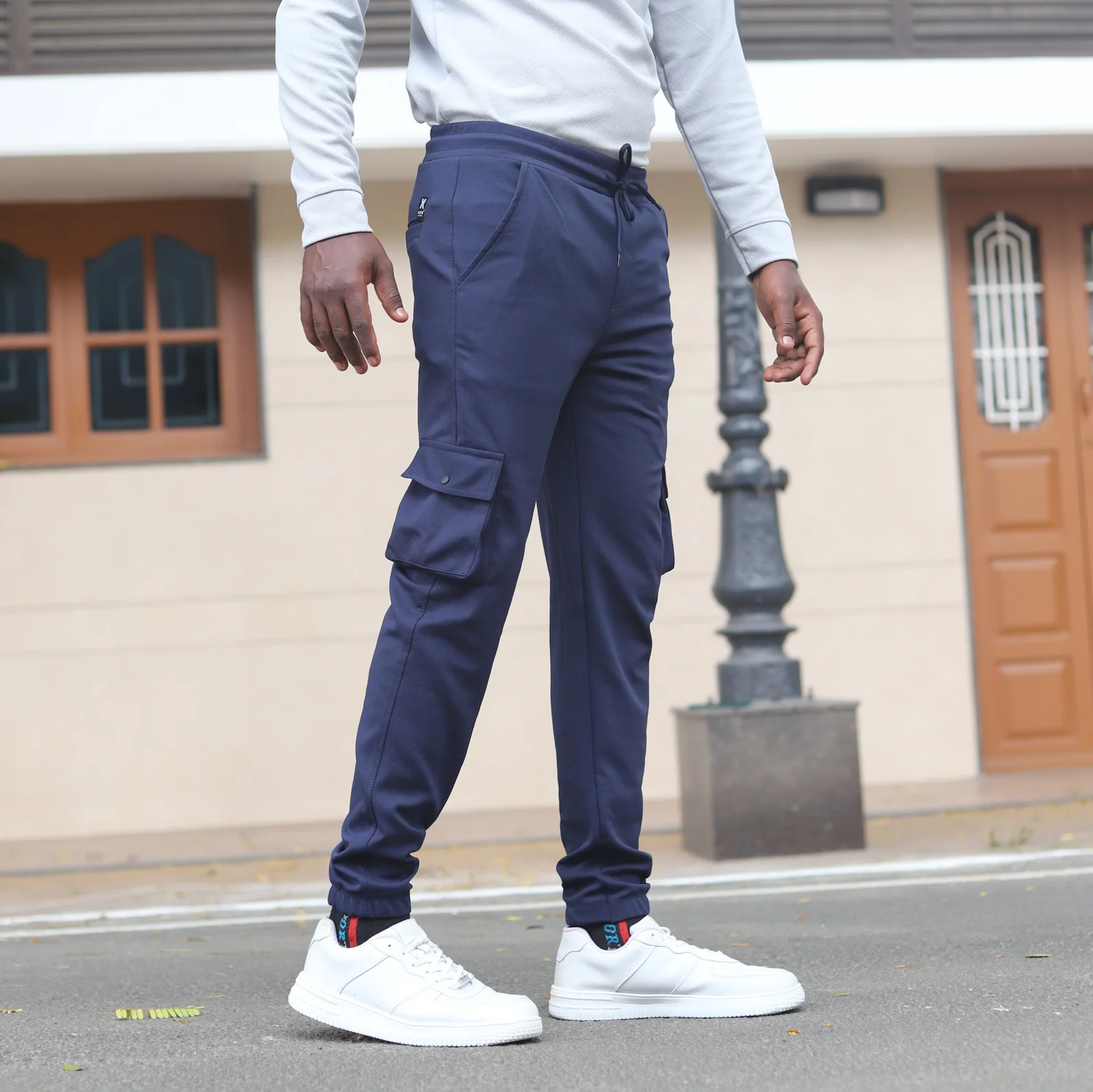 Lycra 6 Pocket Cargo Pant (Navy)